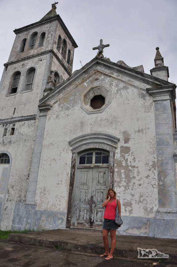 Igreja histórica de Garopaba, litoral sul de Santa Catarina
